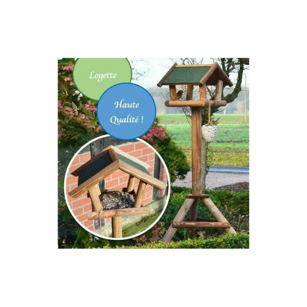 Mangeoire oiseaux exterieur pour oiseaux sauvage modele logette-314