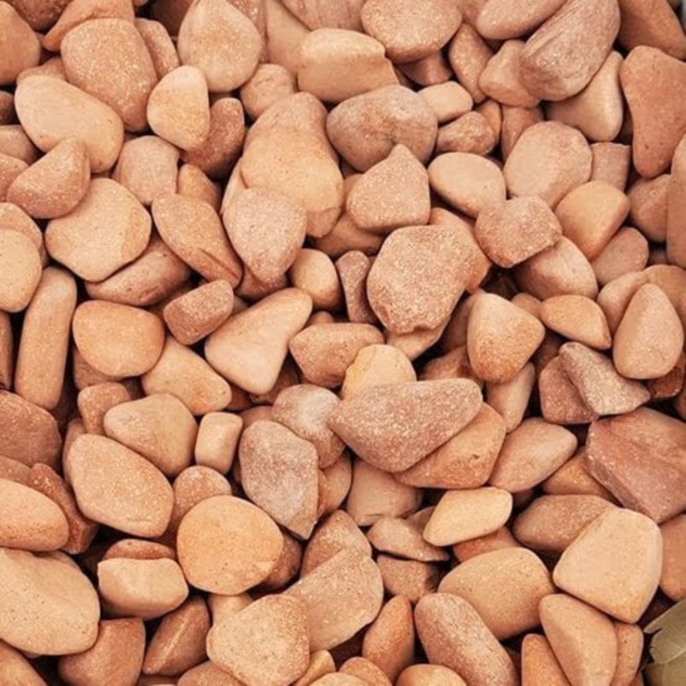 Sac de +/- 200 kg = 2,5m² gravier briques roulées terracotta 14/20