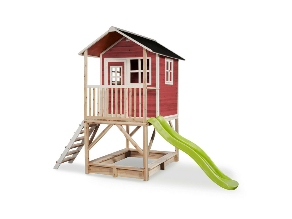 Maisonnette en bois pour enfants loft 500 rouge