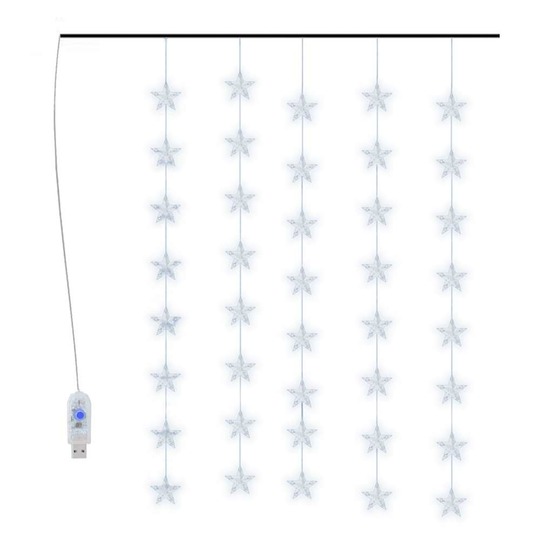 Guirlande lumineuse à étoiles led 200 led blanc 8 fonctions