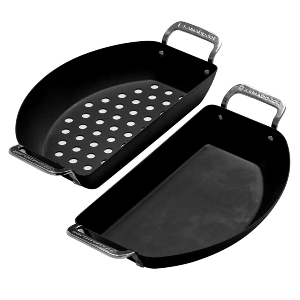 Set 2 plats demi-lune pour kamado joe