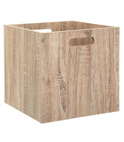 Boîte de rangement en bois naturel 31 x 31 cm