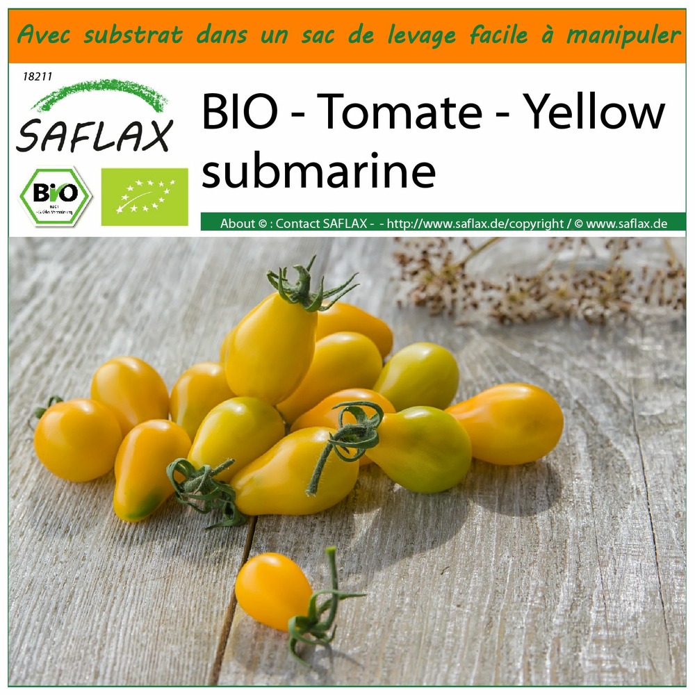 Jardin dans le sac - bio - tomate - yellow submarine - 10 graines  - solanum lycopersicum