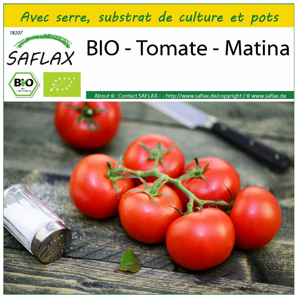Ensemble de culture - bio - tomate - matina - 10 graines - solanum lycopersicum
