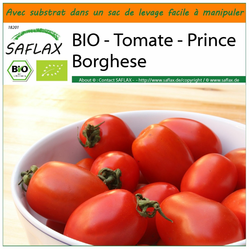 Jardin dans le sac - bio - tomate - prince borghese - 10 graines  - solanum lycopersicum