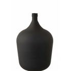 Vase dame jeanne en verre noir 38x38x56 cm