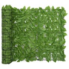 Écran de balcon avec feuilles vert 300x100 cm