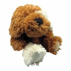Peluche chien en acrylique brun 20 cm