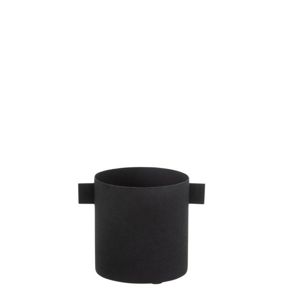 Cache-pot rond en métal 16x11x12 cm