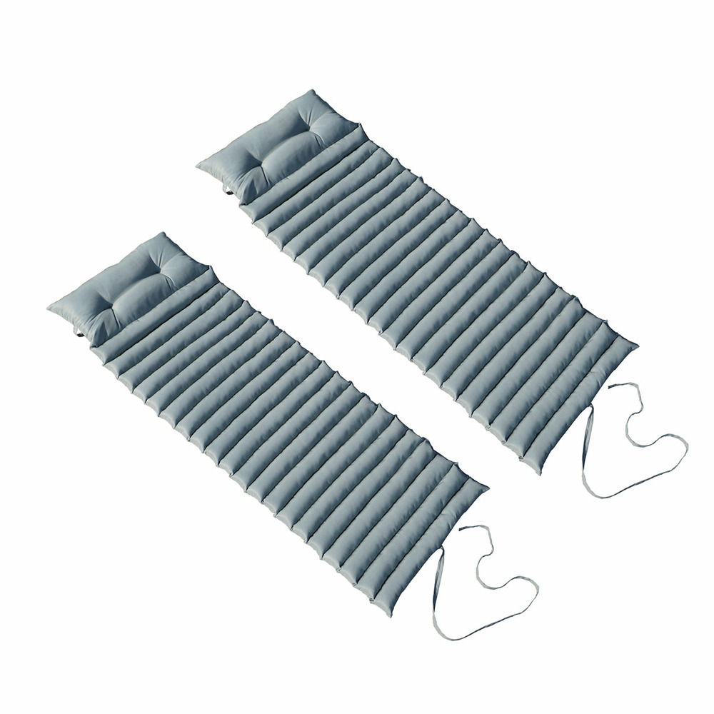 Lot de 2 matelas bain de soleil sormiou vert olive polyester 180x60cm