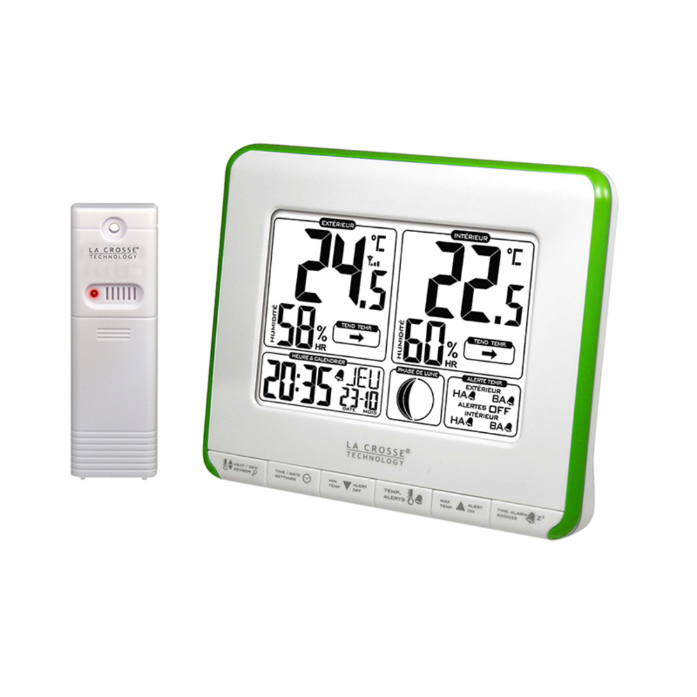 Station météo avec phases de lune ws6812 vert