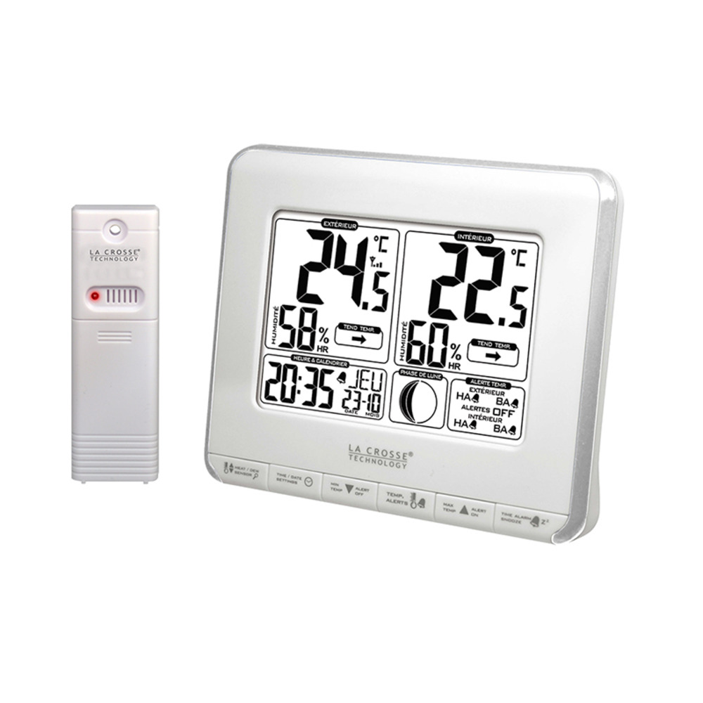Station météo avec phases de lune ws6812 argent
