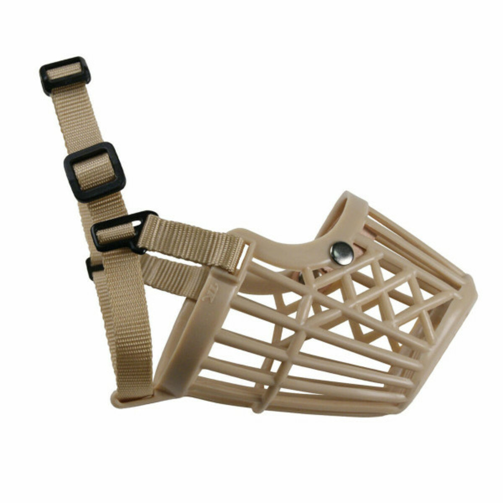 Muselière Pour Chien Buster En Plastique - Taille 3, Sangle Réglable En Cuir - Sécurité Et Confort