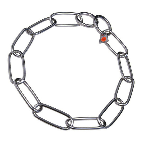 Collier pour chien argenté long maillons (71 cm)