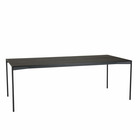 Table à manger rectangulaire noire 220x100cm piètement métal