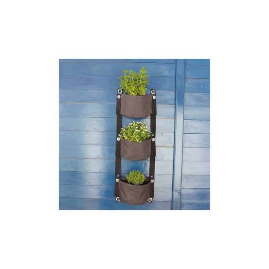 Mur végétal en pvc marron