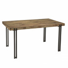 Table à manger en bois mahogany pieds métal noir l150