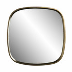 Miroir coins arrondis en aluminium doré 69x70cm