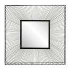 Miroir carré métal noir