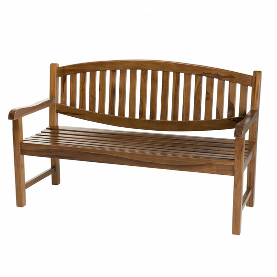 Banc de jardin ovale en teck huilé