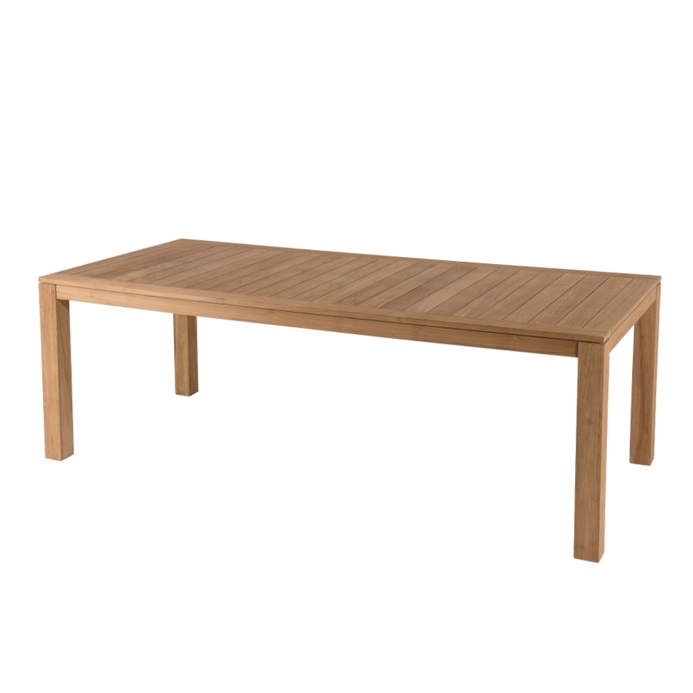 Table de jardin rect. En teck 6/8 personnes - 220 x 100 cm