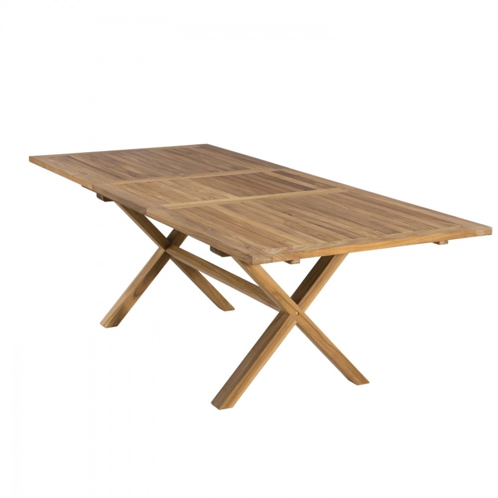 Table de jardin extensible en teck 8/10 personnes l. 240 cm