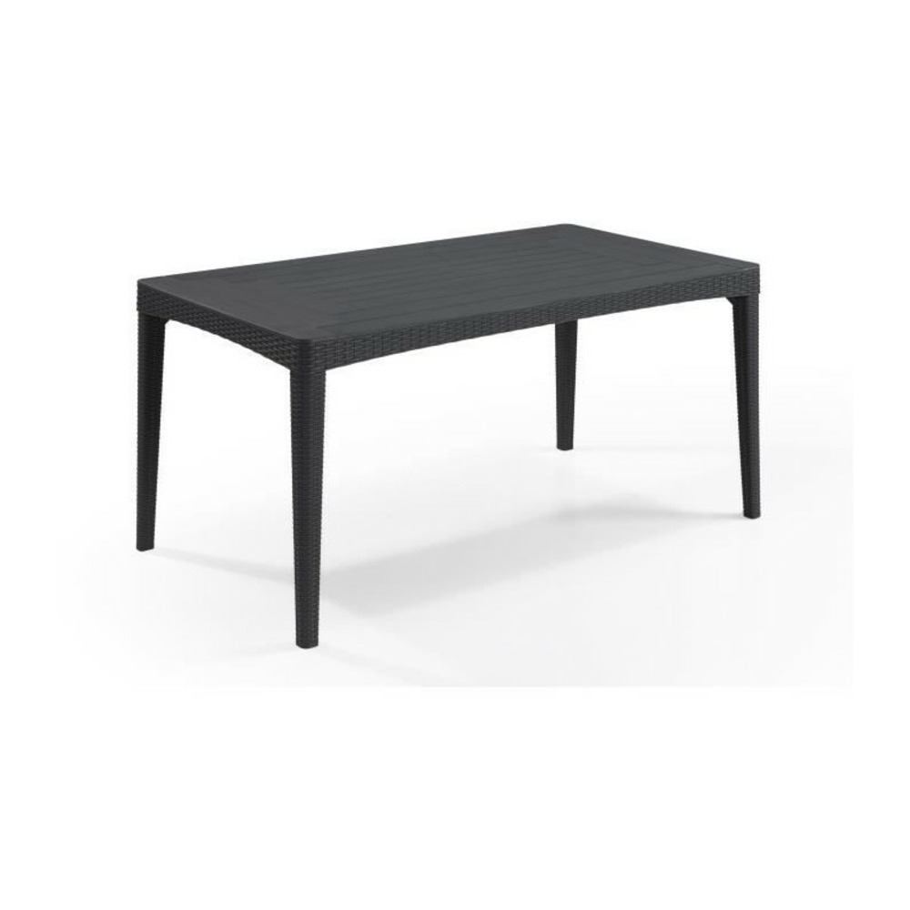Table de jardin - rectangulaire - gris graphite - en résine - 6 personnes - girona - allibert by keter