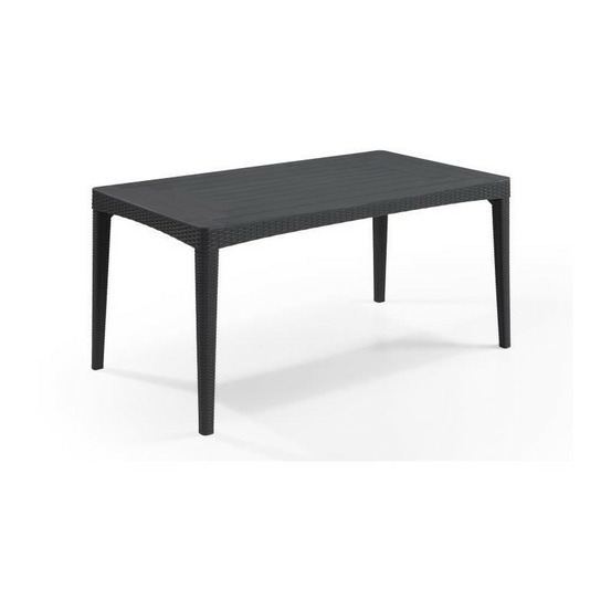 Table de jardin - rectangulaire - gris graphite - en résine - 6 personnes - girona - allibert by keter
