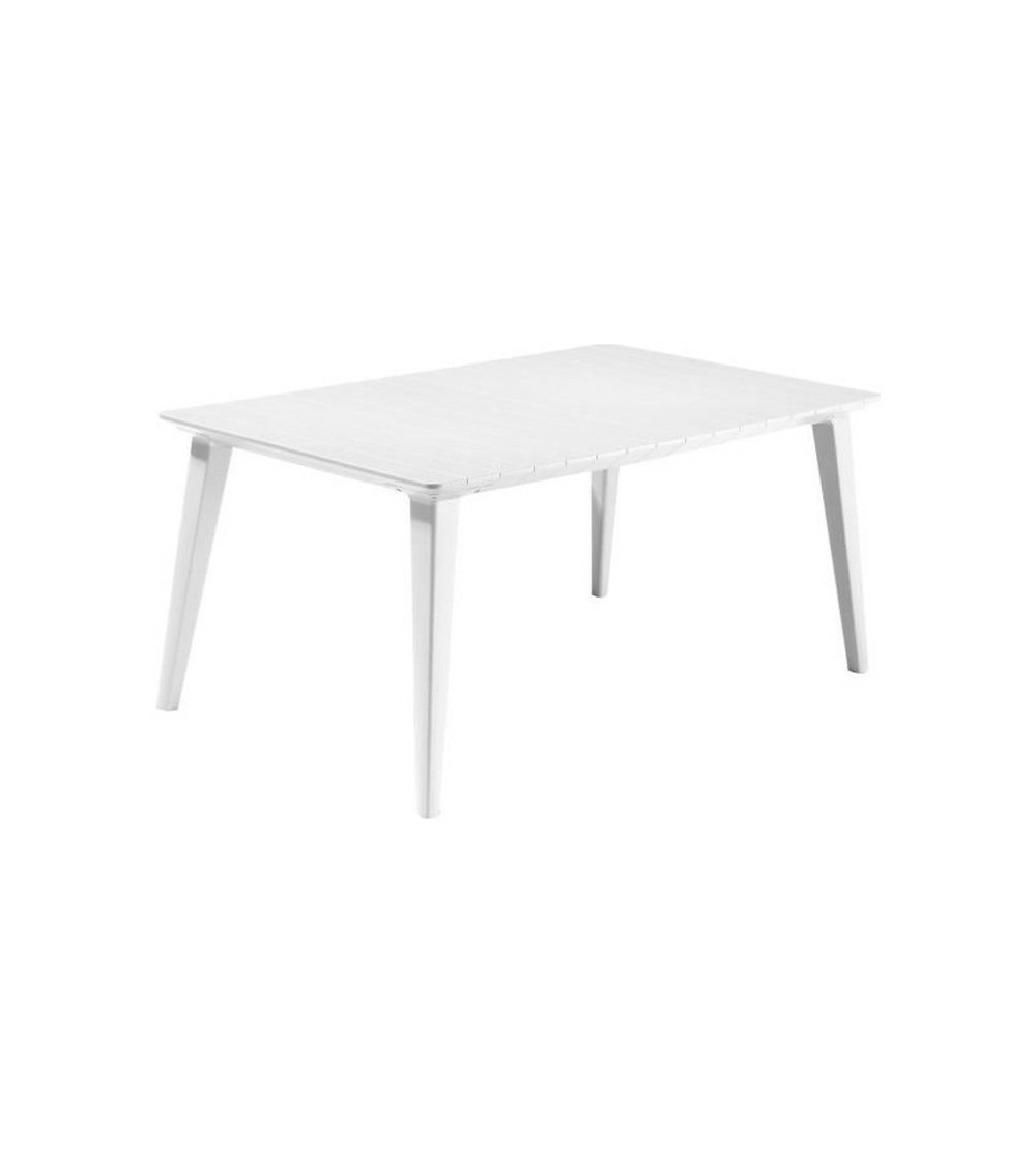Table design contemporain 160cm blanc - allibert by keter - 6 personnes - lima