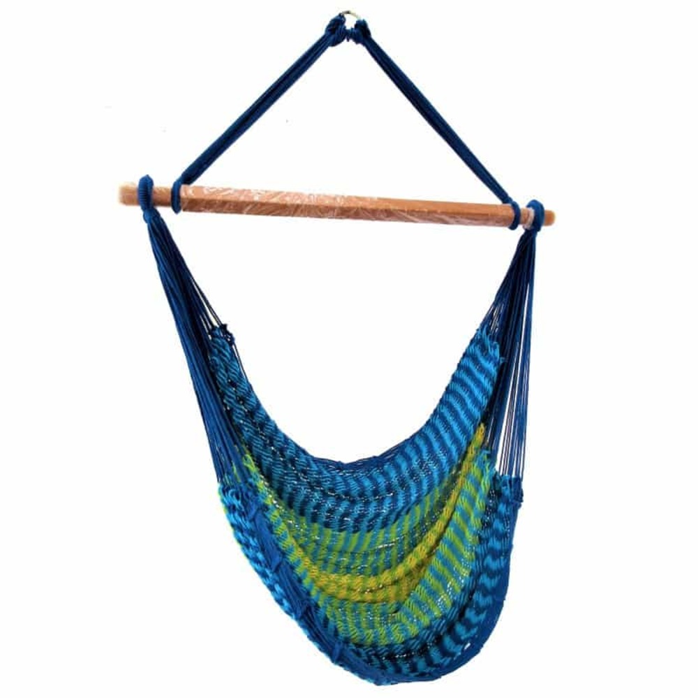 Hamac chaise mexicain bleu