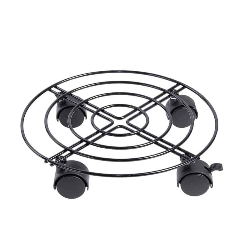 Support plantes à roulettes métal 28 cm