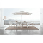 Salon de jardin blanc table 160/240cm - belmar