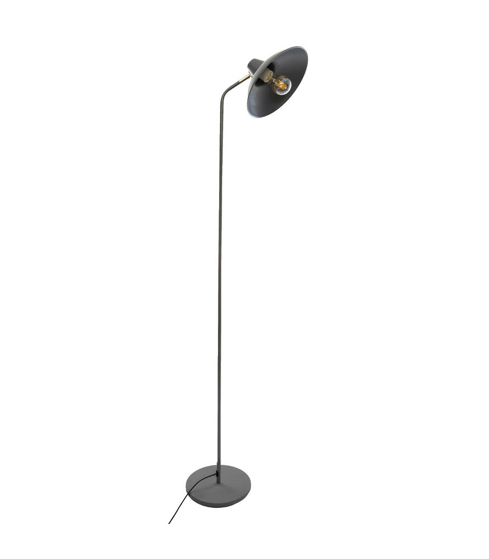 Lampadaire en métal gris h 155 cm