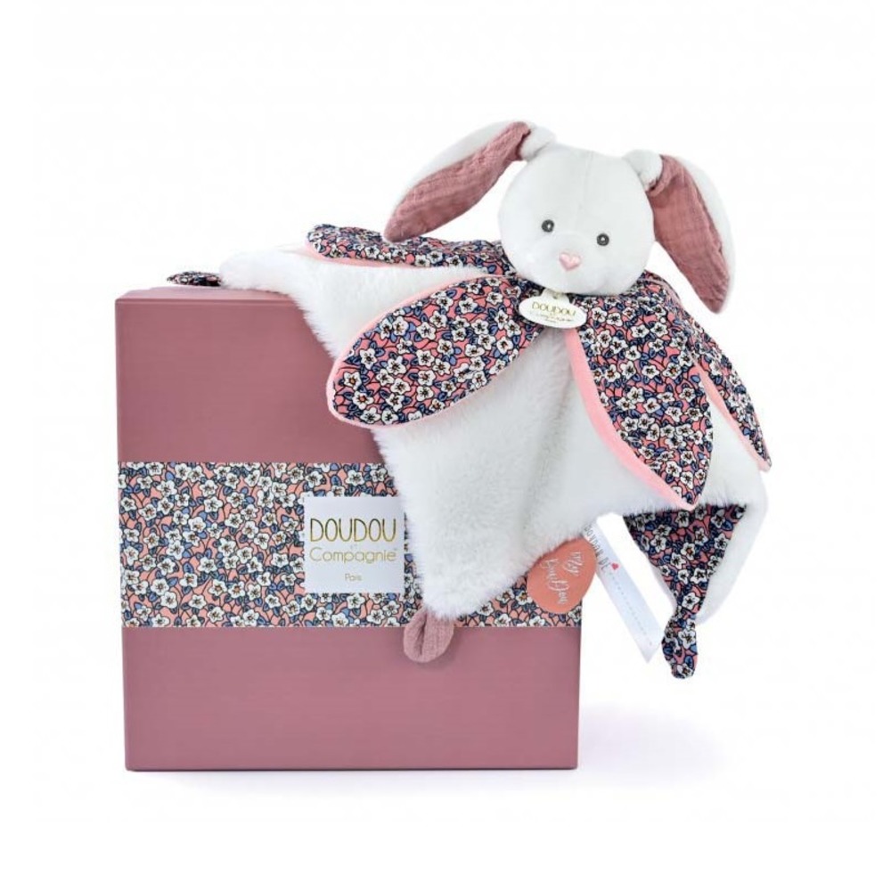Doudou pétale lapin rose
