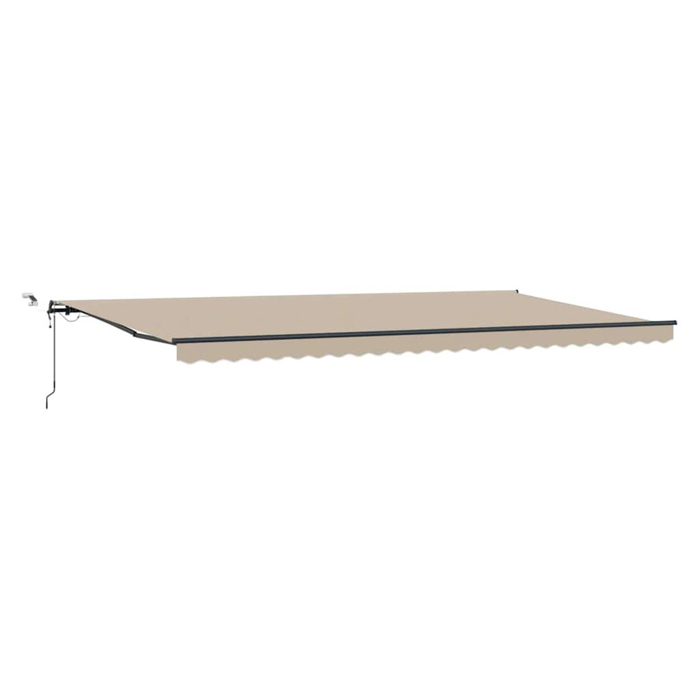 Auvent rétractable avec beige 600 × 300 cm tissu