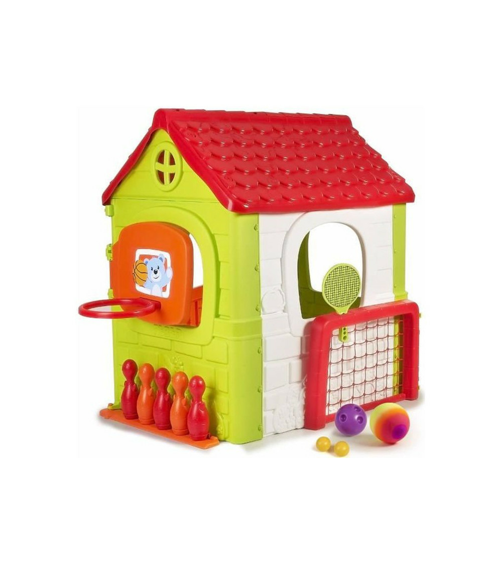 Maison pour enfant multi-activités 6 en 1 - plastique anti-uv - - multi-jeux