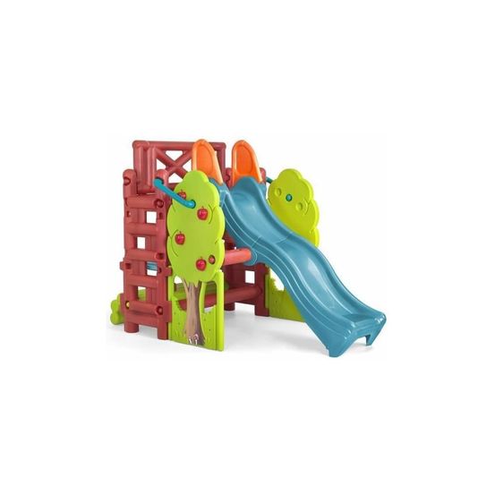 Aire de jeux la maison des bois - plastique anti-uv - - avec toboggan et bac a sable