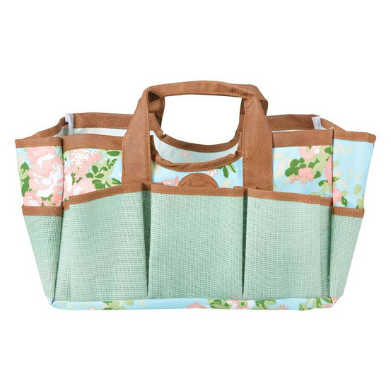Sac outils de jardinage imprimé roses