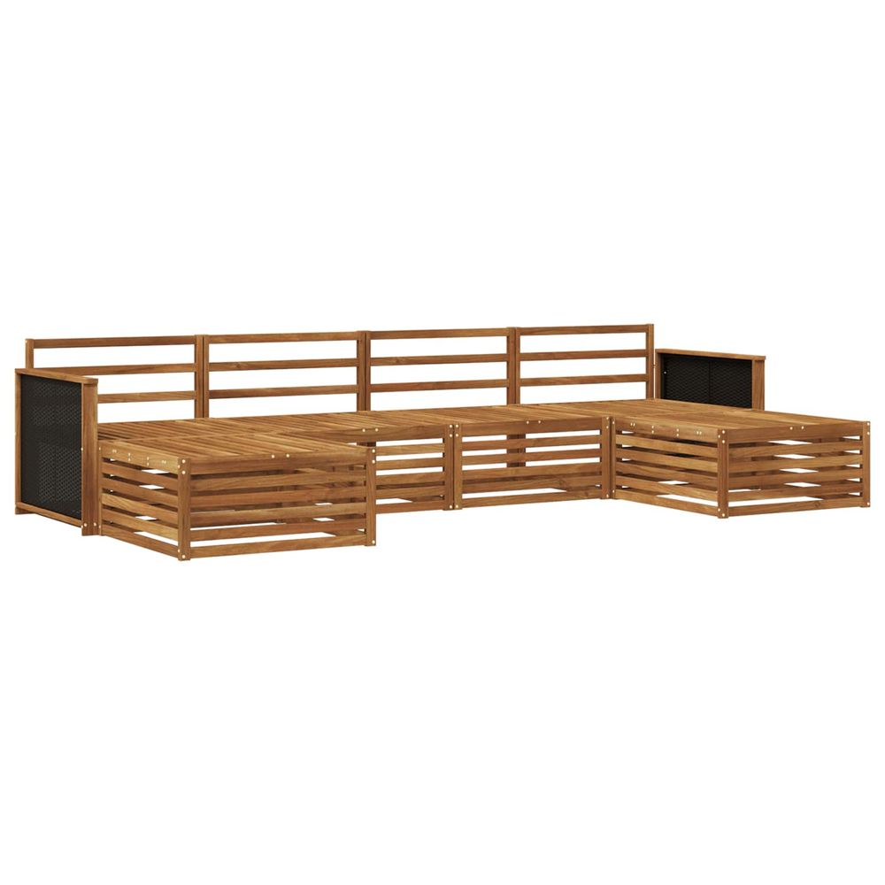 Ensemble de canapés d'extérieur 6 pc bois d'acacia massif