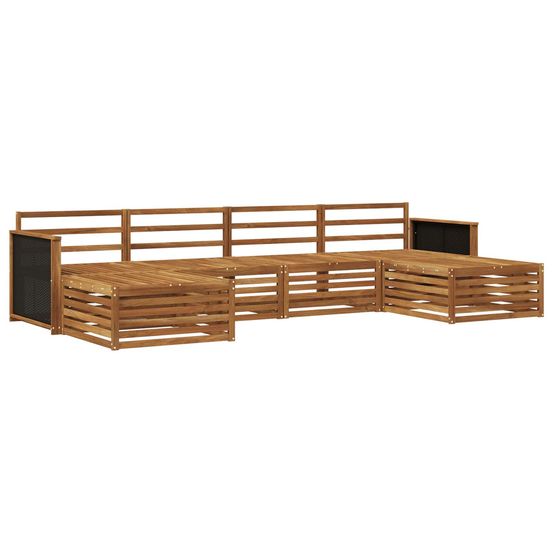 Ensemble de canapés d'extérieur 6 pc bois d'acacia massif