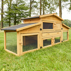 Cage clapier enclos lapin extérieur en bois haute qualité pour lapins petits animaux- modèle : 087 alpine 180x62x72cm