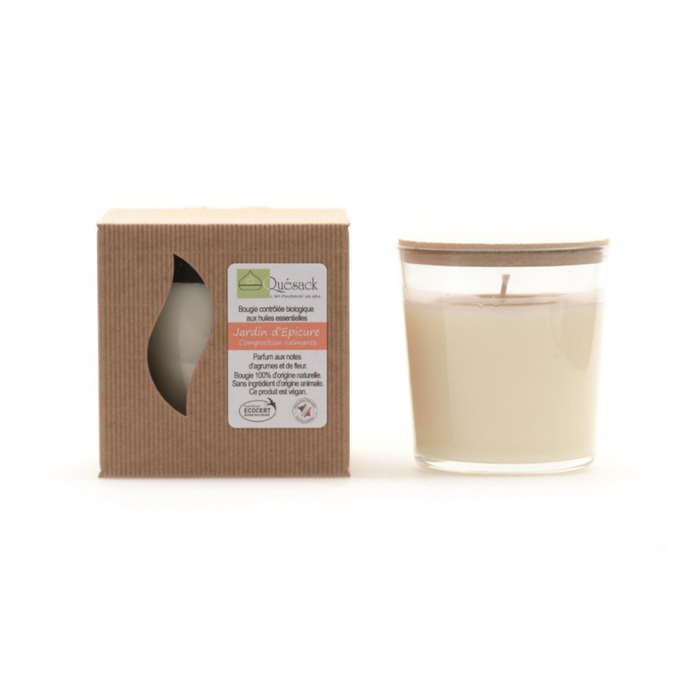 Bougie parfumée biologique 230g jardin d'épicure