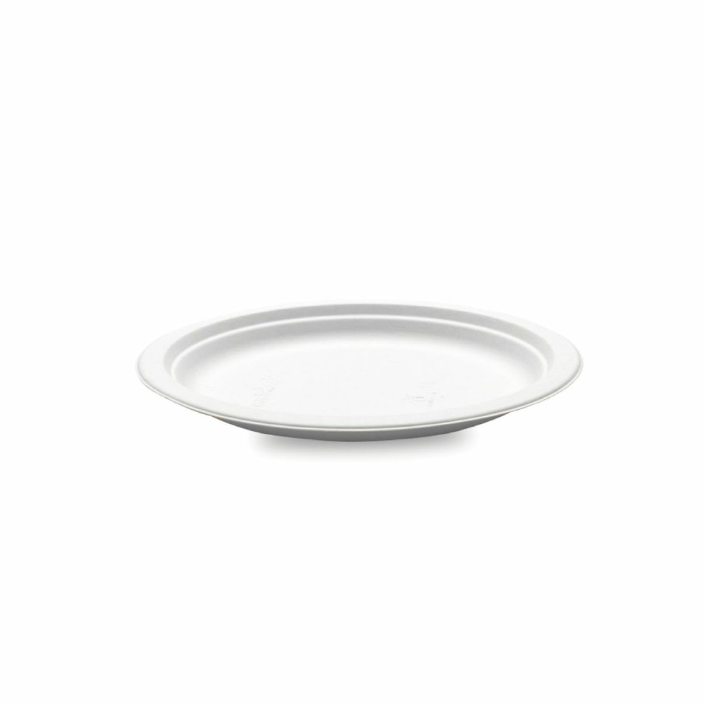 Assiettes rondes en canne à sucre standard - 18 cm - par 50