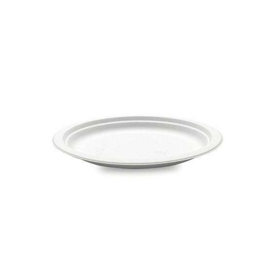 Assiettes rondes en canne à sucre standard - 18 cm - par 50