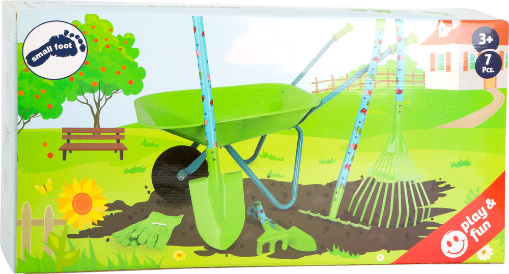 Grand kit de jardin avec brouette (pour enfants)