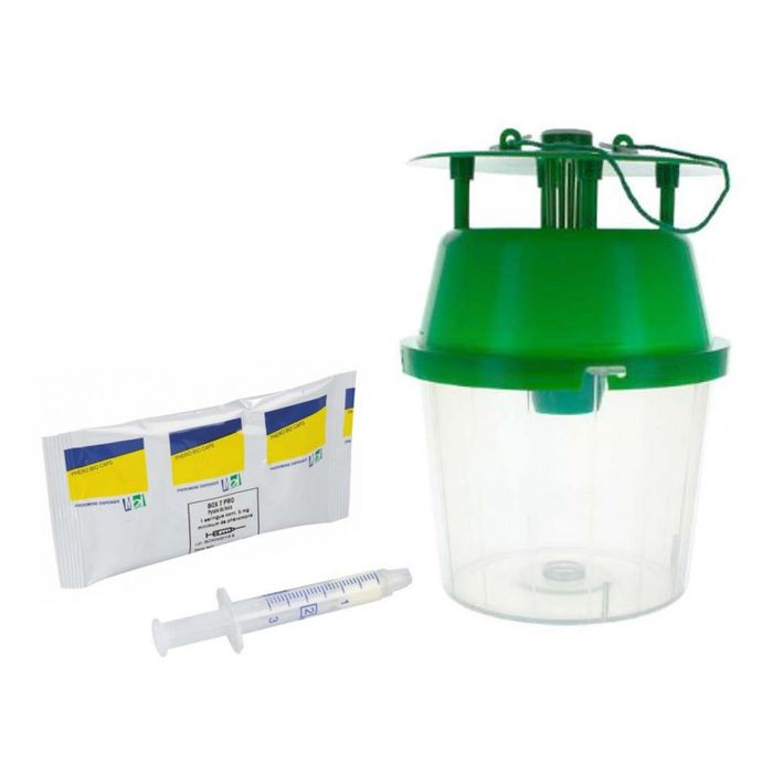 BSI Piège à Phéromones Pour Pyrale Du Buis - Piège Vert + Capsule, Efficace 3 Mois, Solution Écologique Pour Jardin