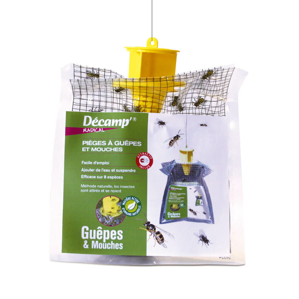 Piège poche avec attractif spécial guêpes et mouches