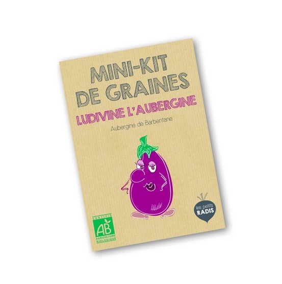 Mini kit de graines bio de ludivine l'aubergine