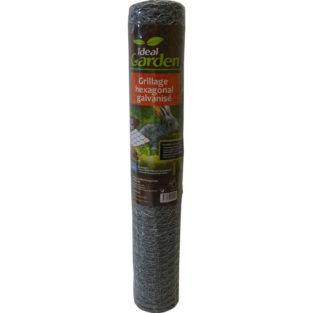Grillage hexagonal plastifie 13mm -0,5x10m