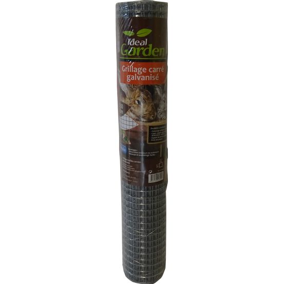 Grillage carre galvanise 12,7mm - 1x5m